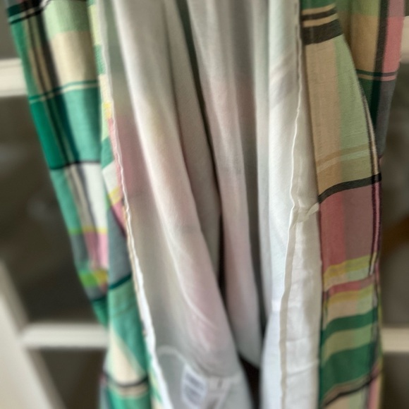 Loft Plaid Strappy Tiered Maxi Pocket Dress  - Size XSP - Picture 8 of 10